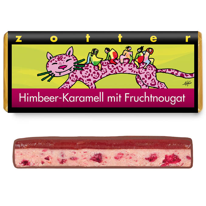 Himbeer-Karamell mit Fruchtnougat